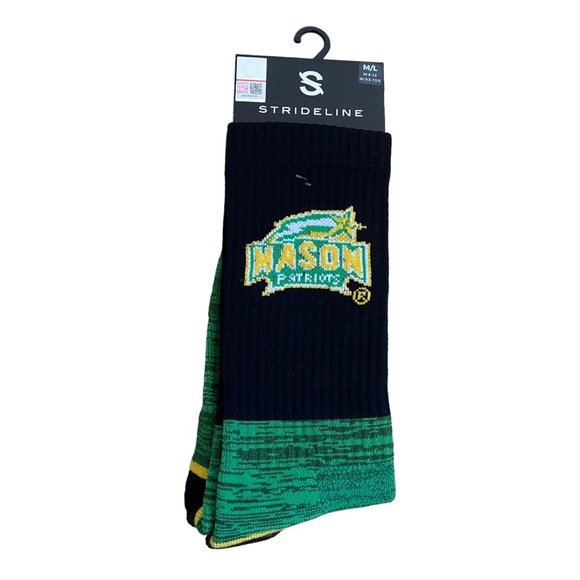 Strideline NCAA George Mason Patriots Full Knit Crew Socks - Picture 8 of 13